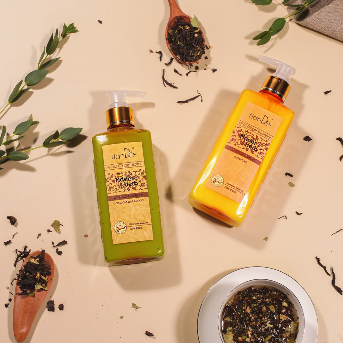 Šampūnas Auksinis imbieras ir balzamas Auksinis imbieras