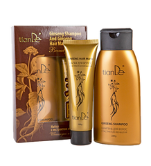 Rinkinys plaukų priežiūrai su ženšenio ekstraktu: šampūnas ir kaukė
