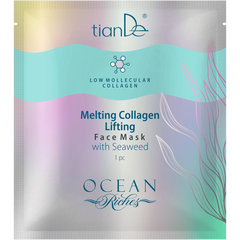 Tirpstančio kolageno kaukė su jūros dumbliais – stangrinama + drėkinanti