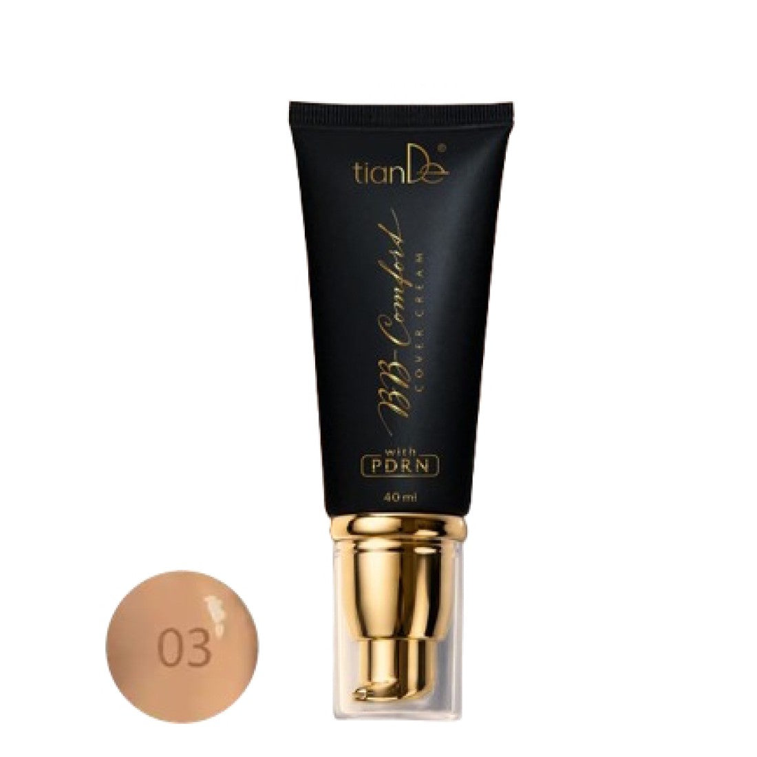 TianDe BB-Comfort maskuojamasis kremas su PDRN, 40 ml, 03 Cinamonas