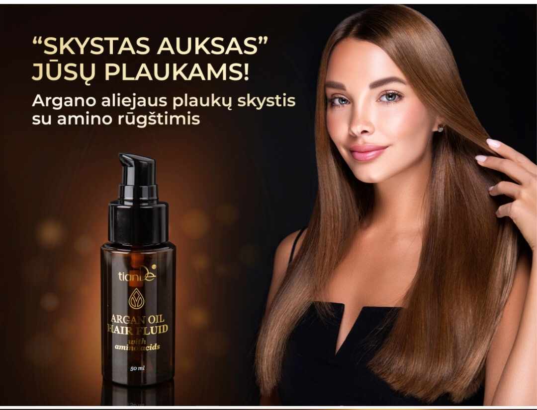 Argano aliejaus plaukų skystis
