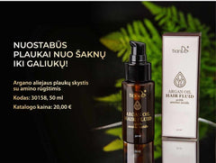 Argano aliejaus plaukų skystis