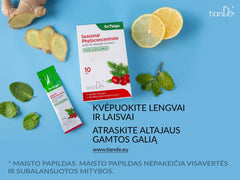 TianDe fitokoncentratas su europinių kėnių ekstraktu ir vitaminu C kvėpavimo takams ir imunitetui, 10 pakelių po 10g