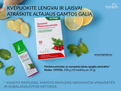 Maisto papildas fitokoncentratas su euriponių kėnių spyglių ekstraktu kvėpavimui  lengvai