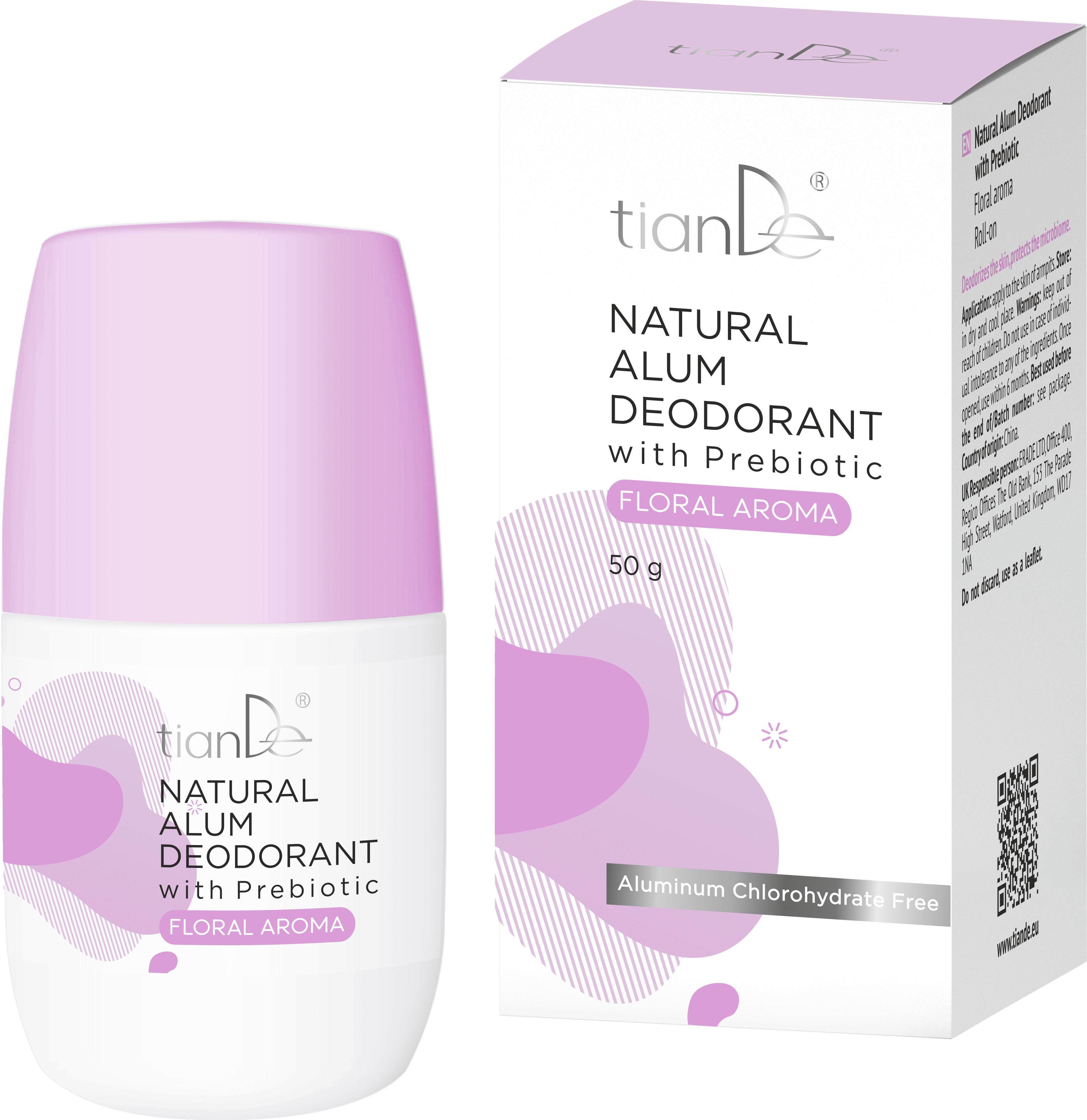 Natūralus alūno dezodorantas su prebiotikais (gėlių aromato), 50 g