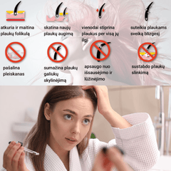 BIO REHAB toniko paskirstymas ant galvos odos