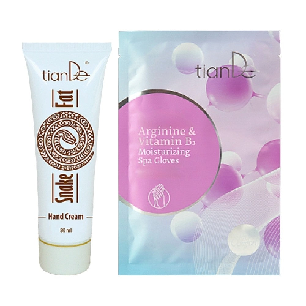 Rankų kremas su gyvačių taukais + dovana SPA pirštinės  Tiandel.lt
