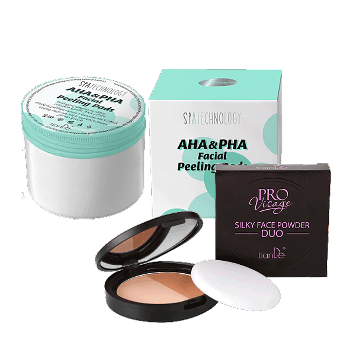 Pirk šveičiamuosius diskelius veidui su AHA ir PHA rūgštimis - padovanosime šilkinę pudrą veidui DUO (tonas 02)
