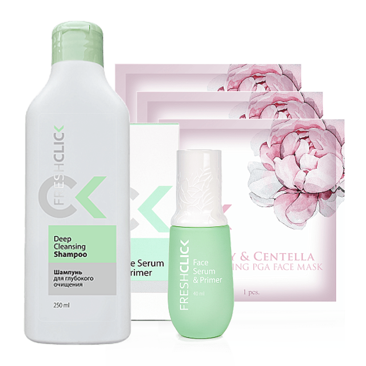 FreshClick rinkinys + dovana: veido serumas-pagrindas