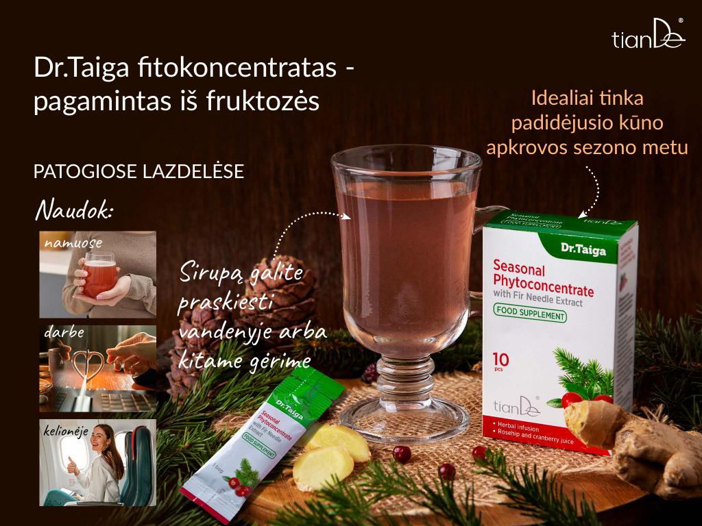 
Kaip vartoti TianDe fitokoncentratą - 2 pakeliai per dieną, galima pridėti į košes, jogurtus ar gėrimus