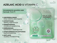 Veido kaukė su azelaino rūgštimi ir vitaminu C | TianDe