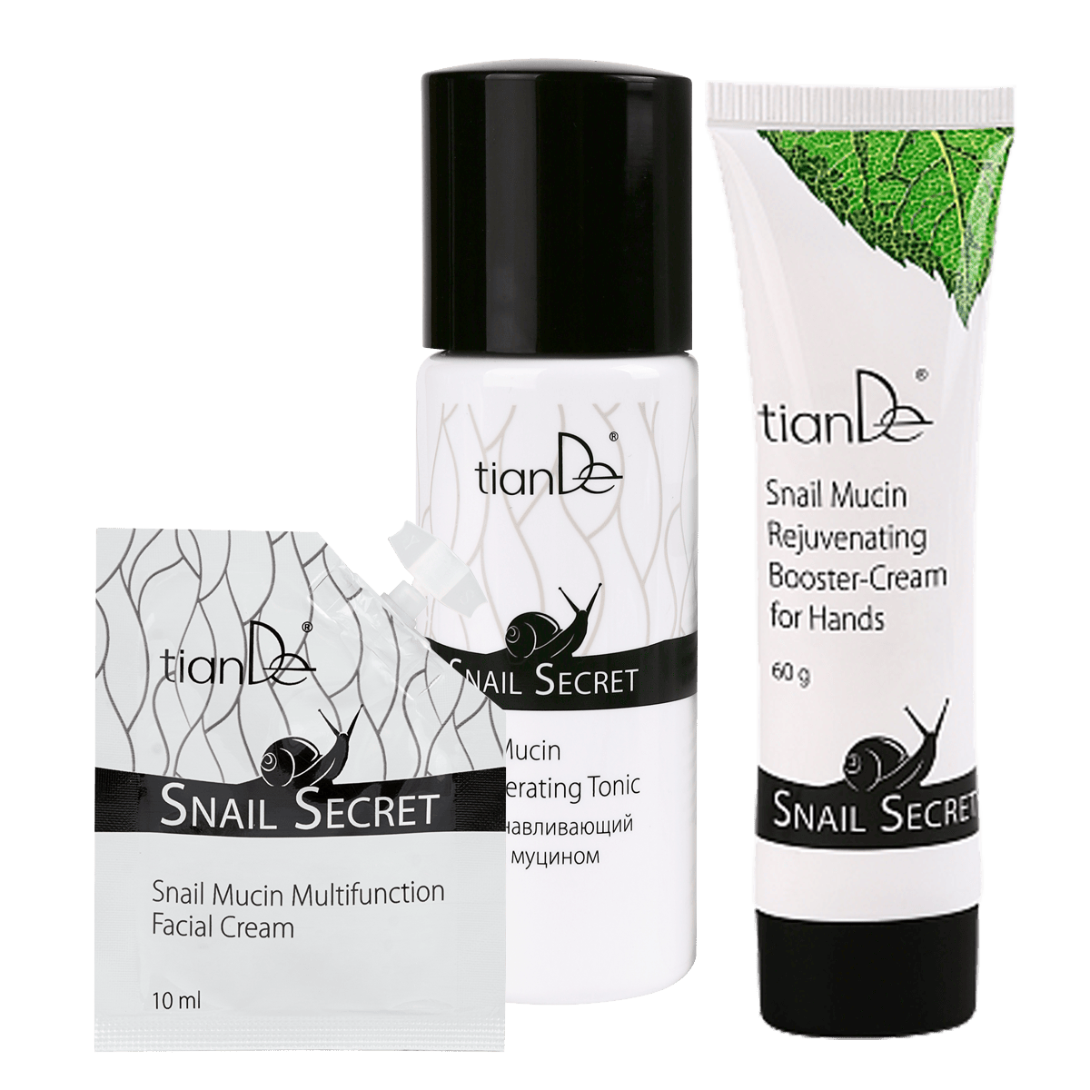 Snail Secret rinkinys su sraigių mucinu: 3 produktai už 2 kainą