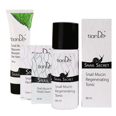 Sraigių mucino rinkinys – kremas rankoms +veidui + tonikas dovanų